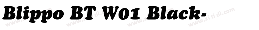 Blippo BT W01 Black字体转换